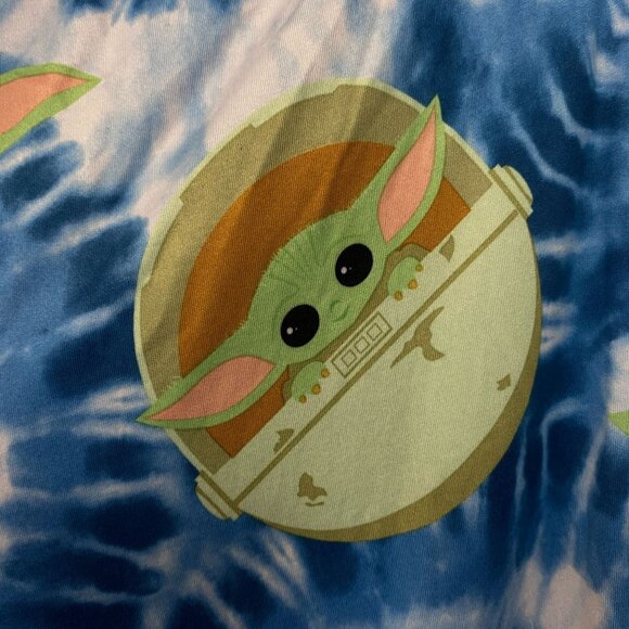 Star Wars The Mandalorian Grogu All-Over Print Tie-Dye Pattern Lounge pants XL - Picture 2 of 4
